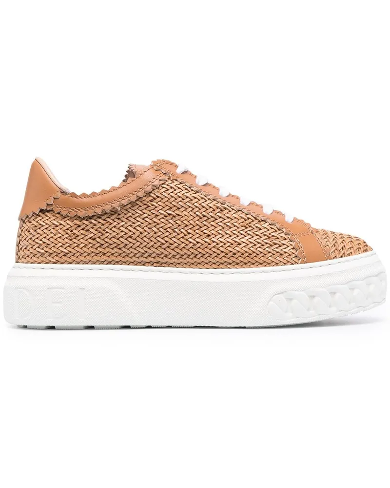 Casadei Geflochtene Sneakers - Nude Nude