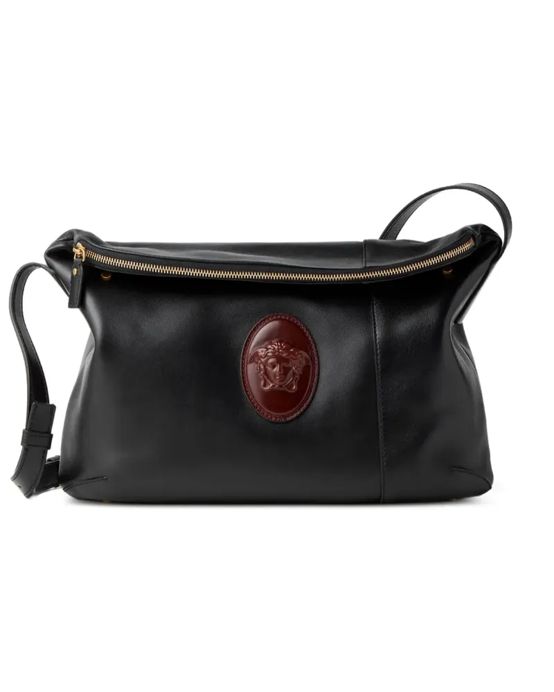Versace Lou Schultertasche aus Nappaleder - Schwarz Schwarz