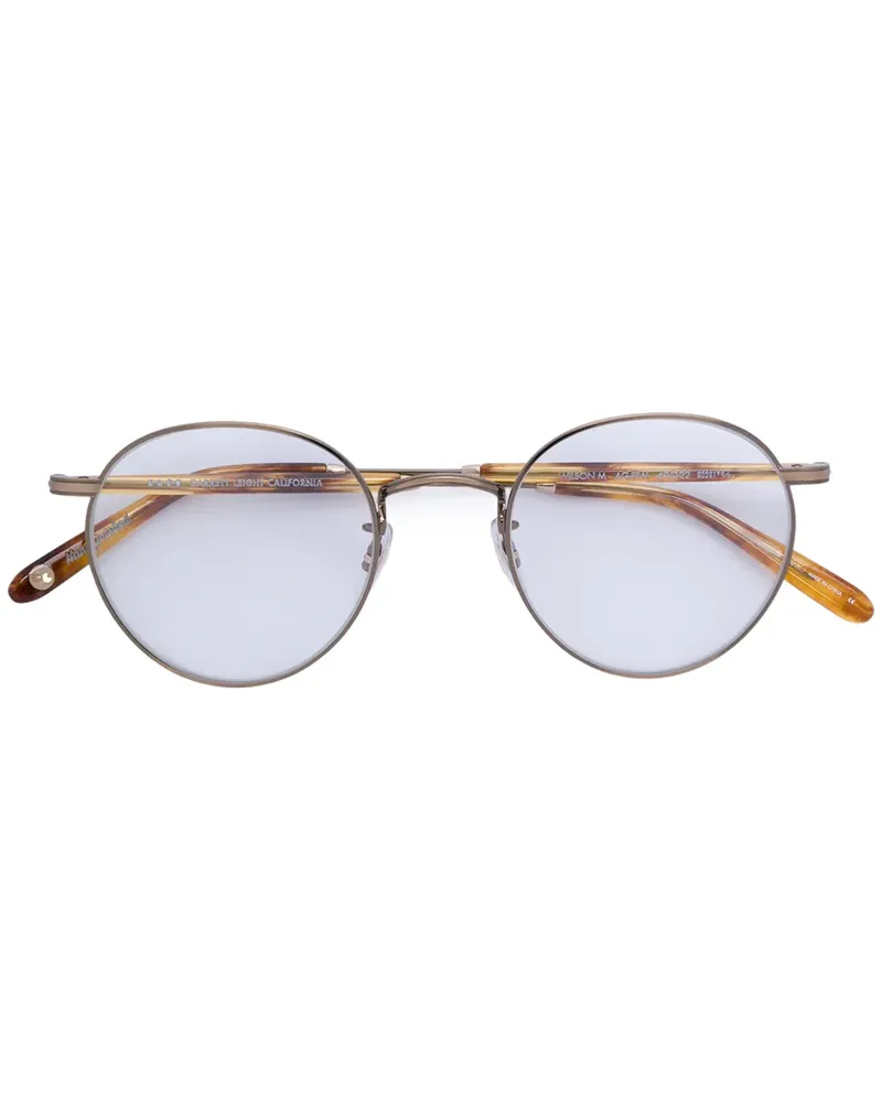 Garrett Leight Brille mit rundem Gestell - Metallic Metallic
