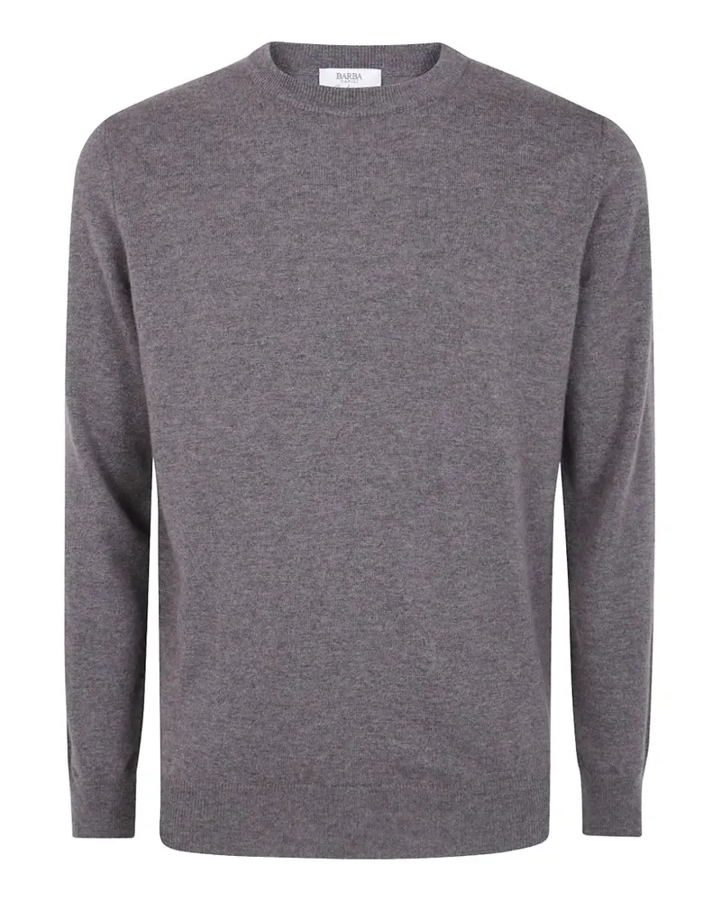 BARBA Pullover mit rundem Ausschnitt - Grau Grau