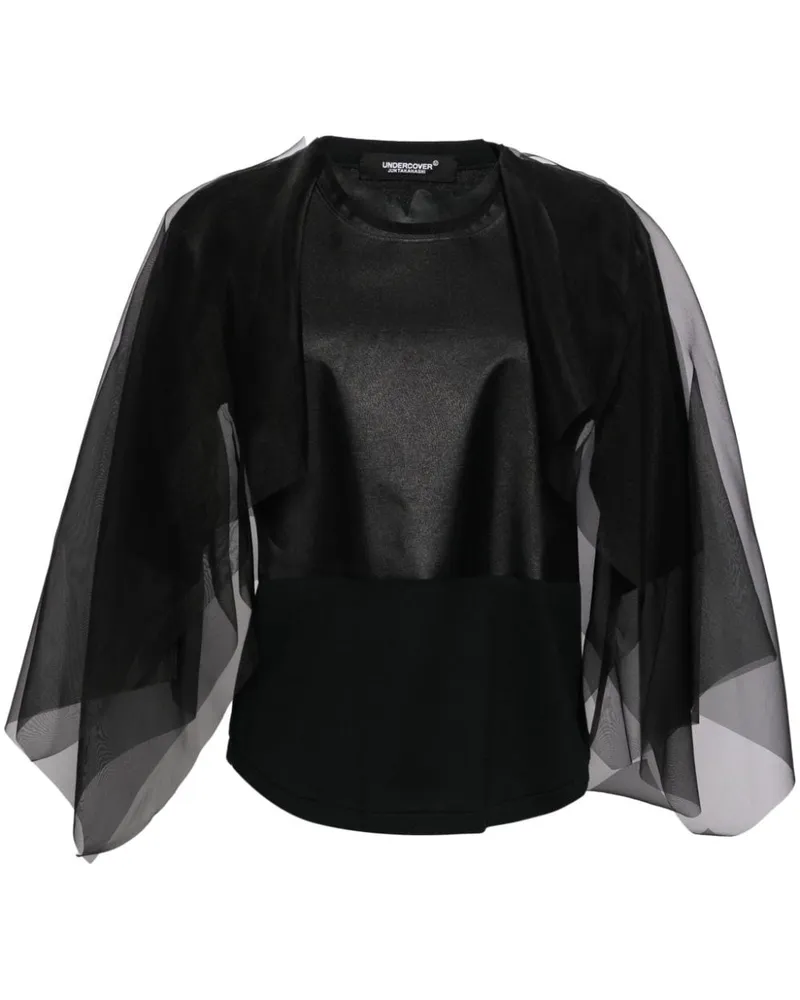 Undercover Semi-transparentes T-Shirt - Schwarz Schwarz