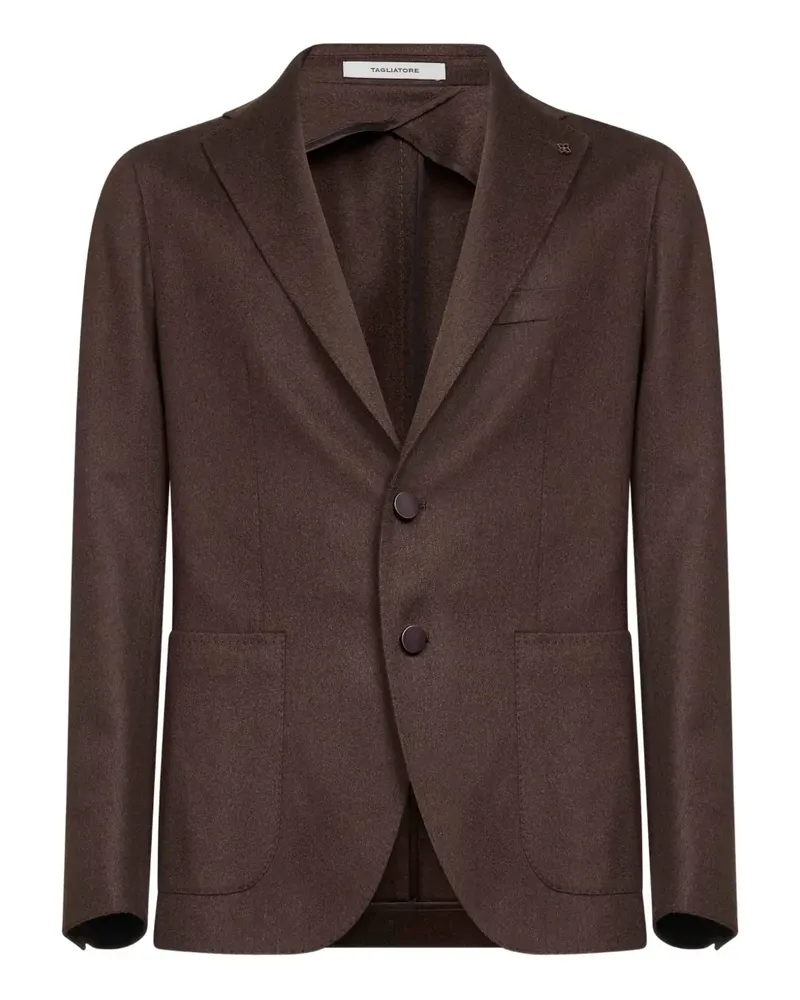 Tagliatore Single-Breasted Notch Lapel Jacket - Braun Braun