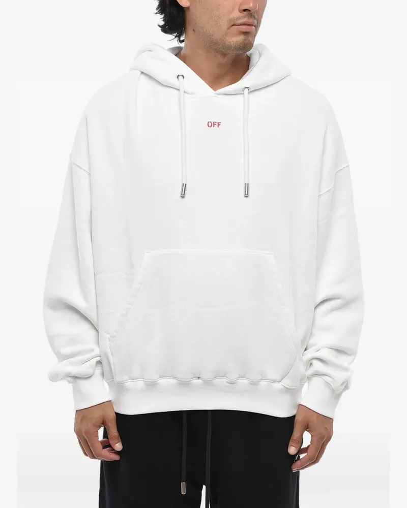 OFF-WHITE Smile Arrow cotton hoodie - Weiß Weiß