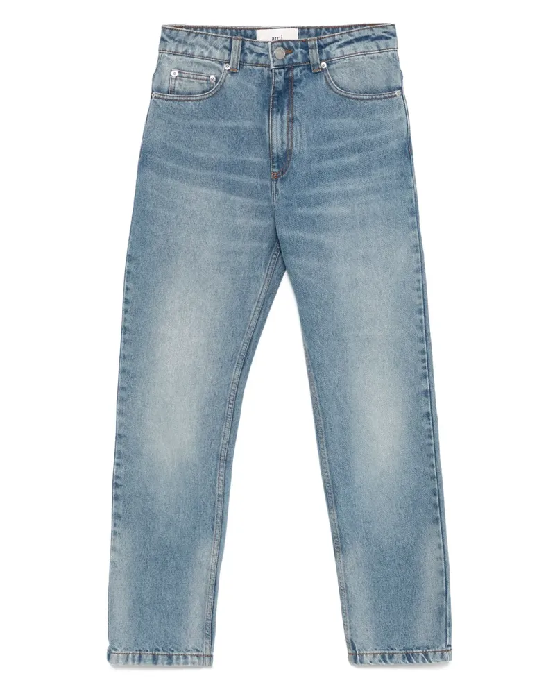 AMI Paris Jeans mit Logo-Patch - Blau Blau
