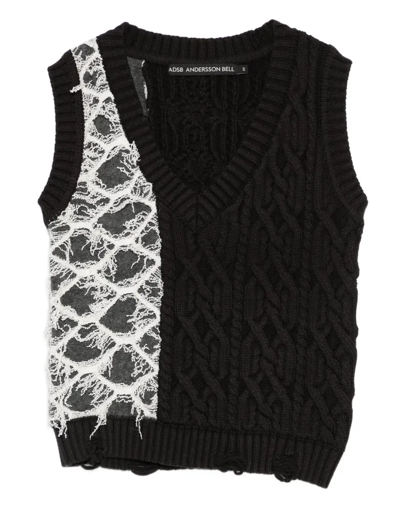 Andersson Bell patchwork knitted vest - Blau Blau