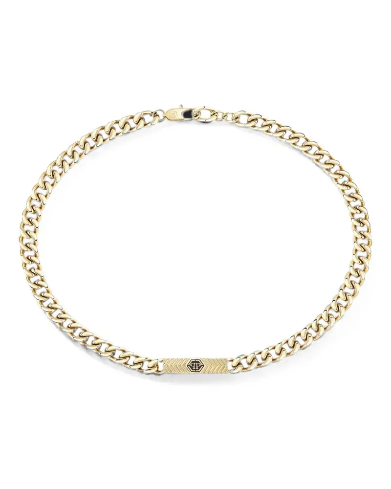 Philipp Plein Plein Tag Gourmette Halskette - Gold Gold