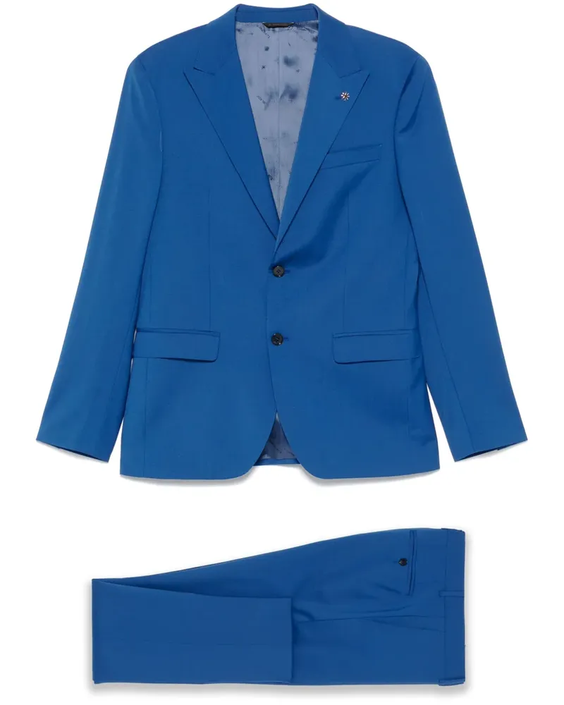 Manuel Ritz Einreihiger Anzug Blau