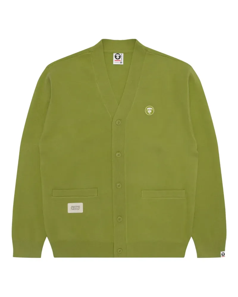 BAPE Ape Head Cardigan mit aufgesetzter Tasche - Grün Grün