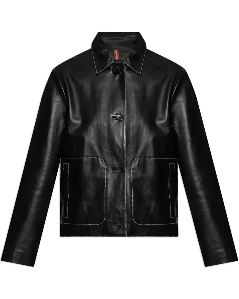 Paul Smith Jacke mit Kontrastnaht - Schwarz Schwarz