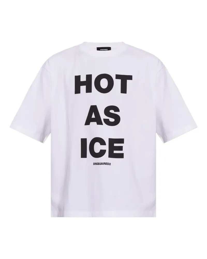 Dsquared2 T-Shirt mit Slogan-Print - Weiß Weiß