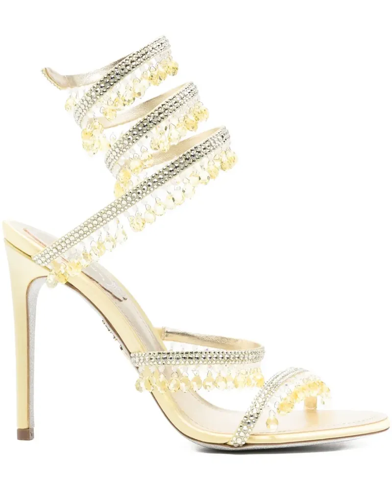 René Caovilla 105mm Chandelier strass heeled sandals - Gelb Gelb
