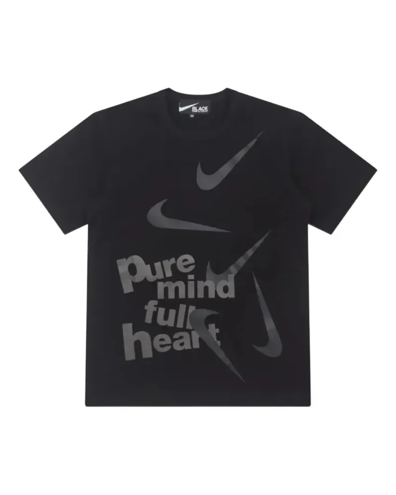Comme des Garçons x Nike T-Shirt mit Logo-Print - Schwarz Schwarz