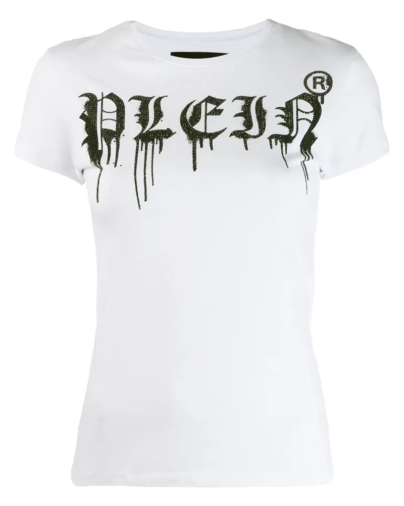 Philipp Plein SS Gothic Plein' T-Shirt - Weiß Weiß