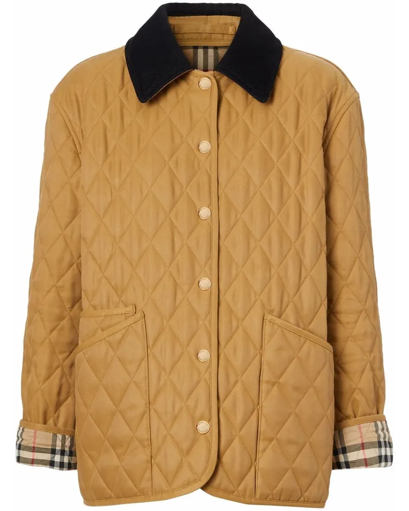 Burberry Jacke mit Rautensteppung - Braun Braun