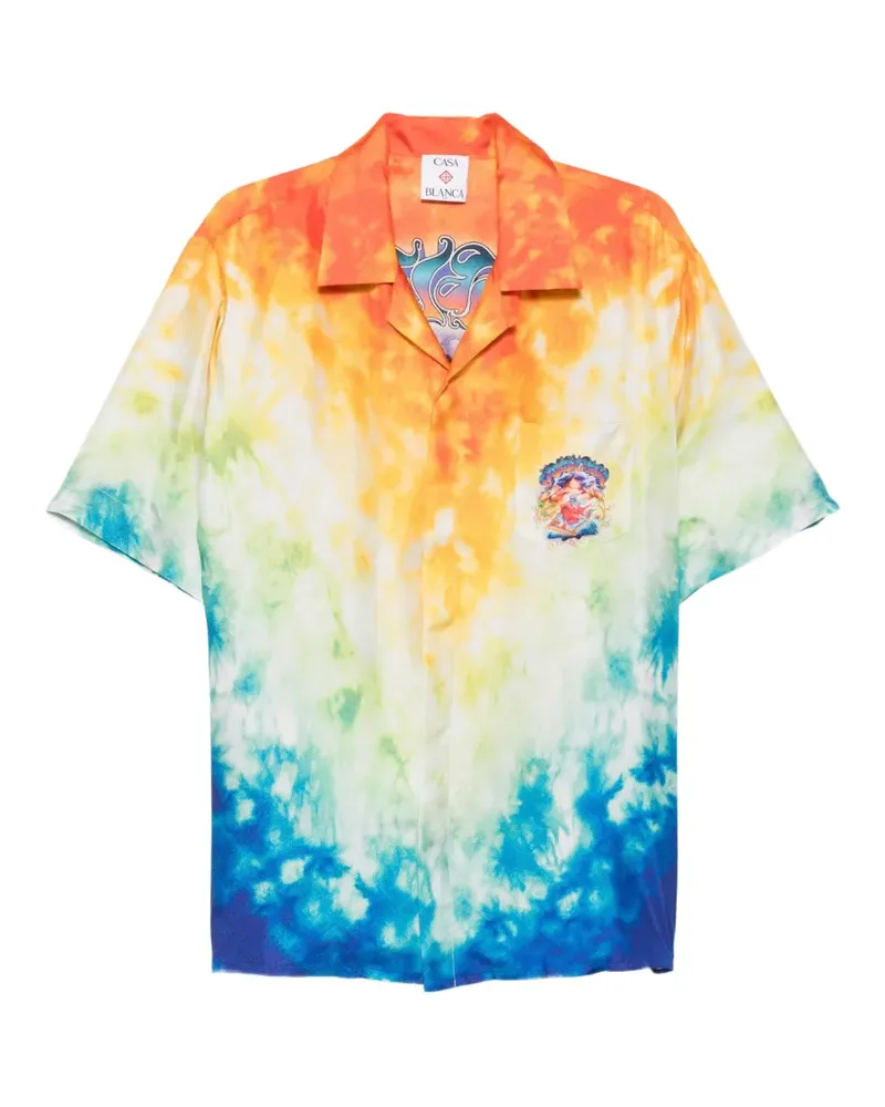 Casablanca Paris Hemd mit Batik-Grafikprint - Orange Orange