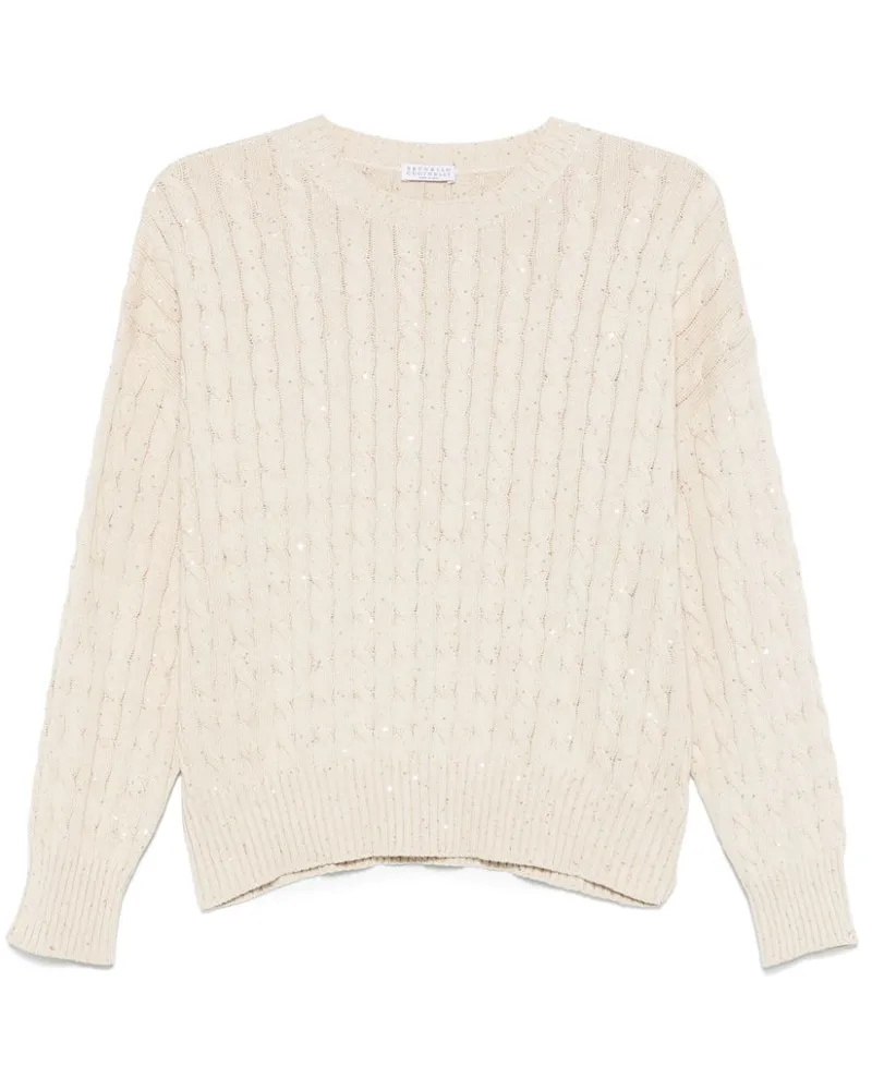 Brunello Cucinelli Pullover mit Pailletten - Nude Nude