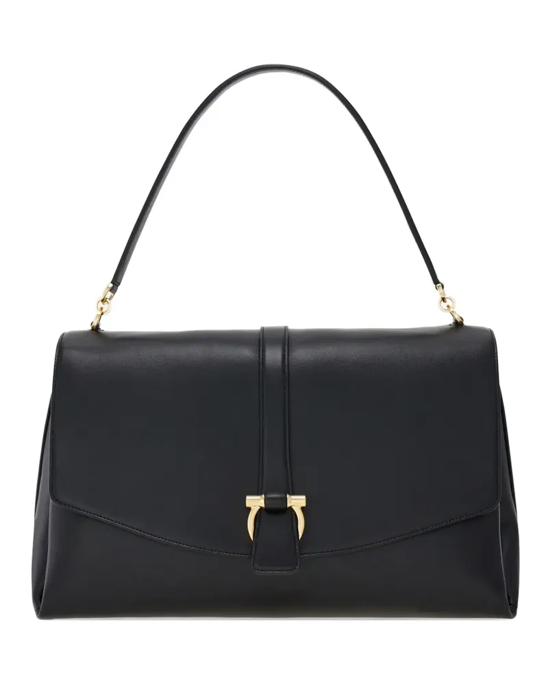 Ferragamo Handtasche mit Klappe vorne - Schwarz Schwarz