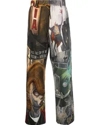 Charles Jeffrey Loverboy Gerade Hose mit grafischem Print Braun