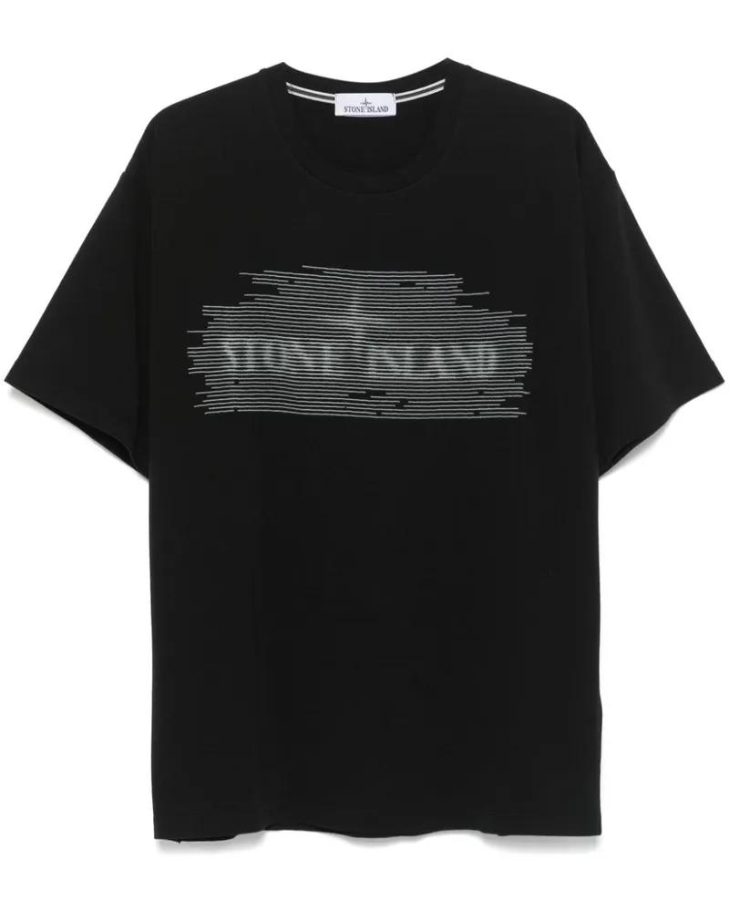 Stone Island T-Shirt aus Jersey - Schwarz Schwarz