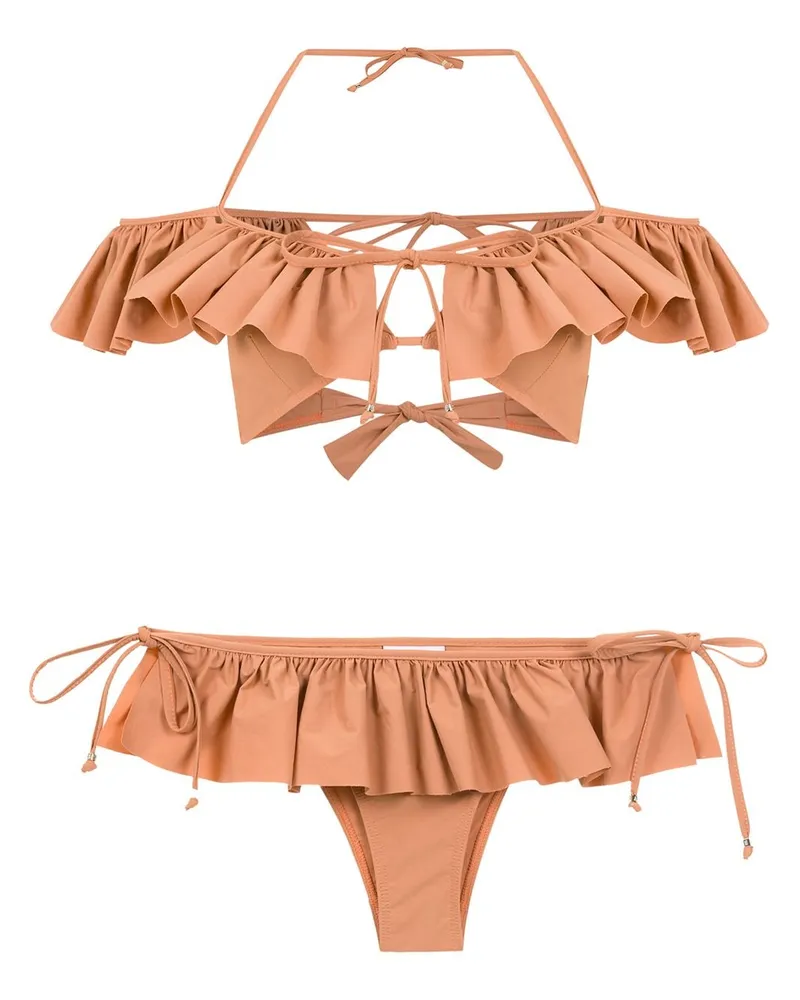 Amir Slama Bikini mit Rüschen - Nude Nude