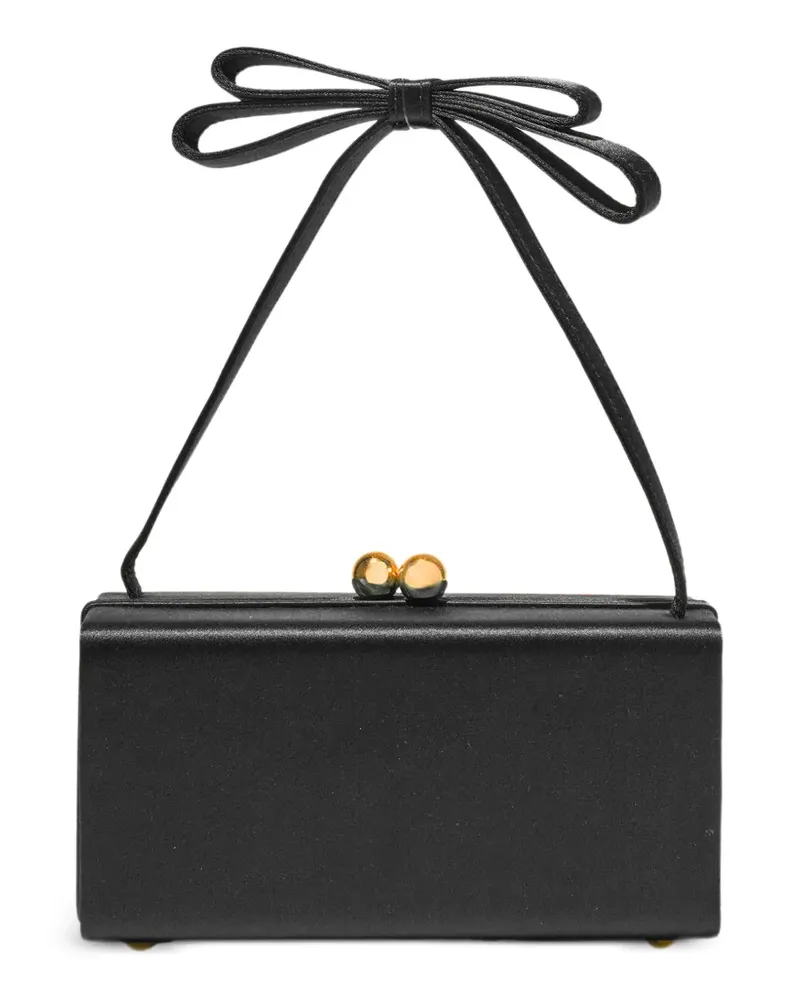 Carolina Herrera New York Mimi Bow Tote Bag aus Satin - Schwarz Schwarz