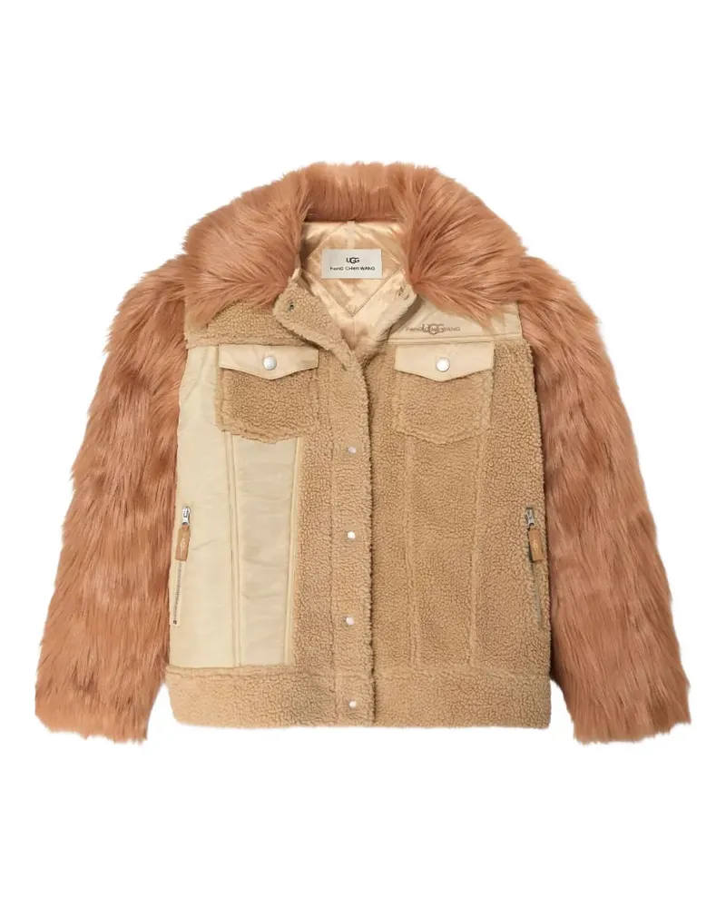UGG x Feng Chen Wang Jacke aus Faux Fur - Nude Nude