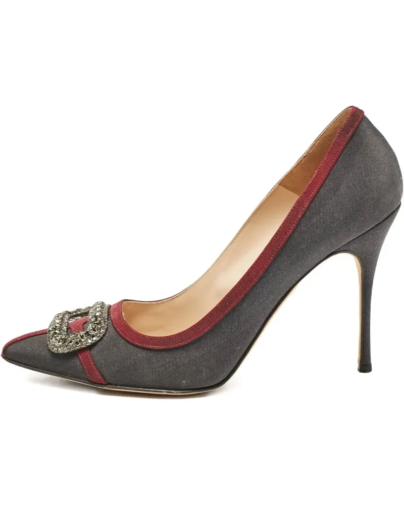 Manolo Blahnik Pre-owned Gotrian Pumps mit Schmuckschnalle - Grau Grau