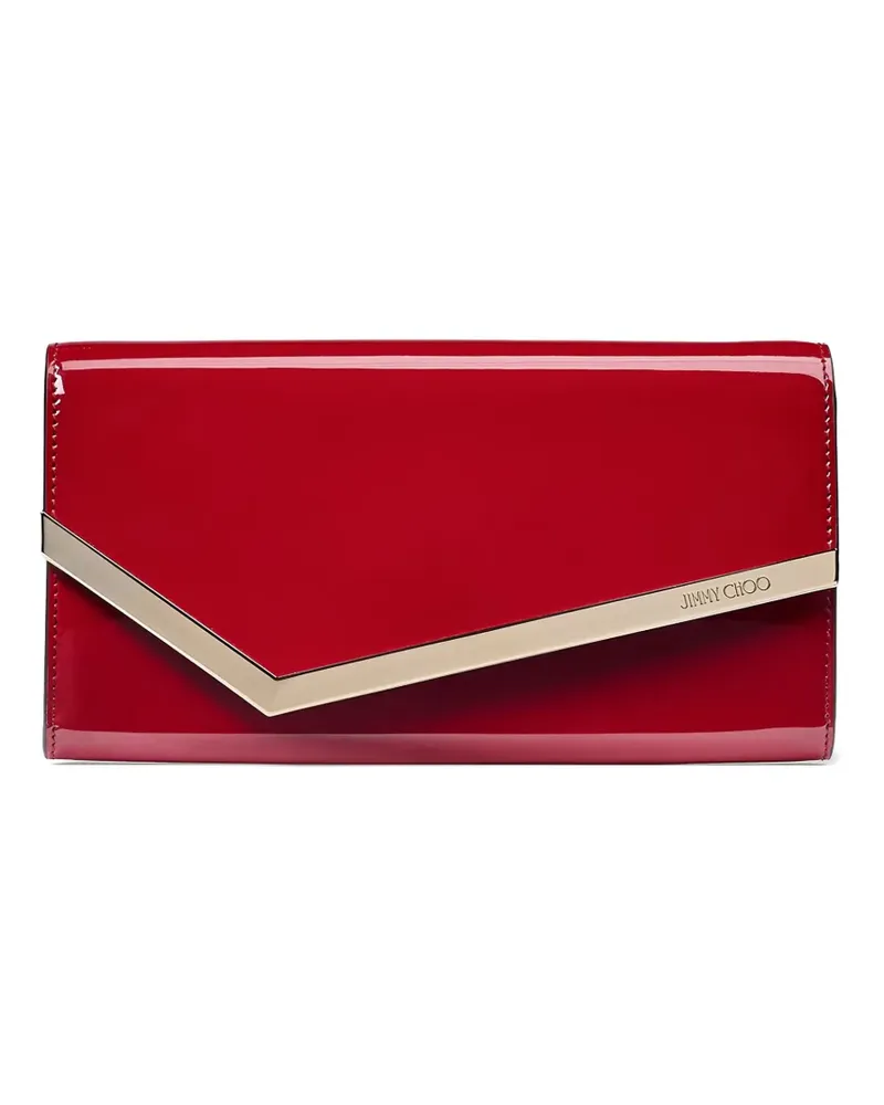 Jimmy Choo Emmie Clutch mit Logo-Prägung - Rot Rot