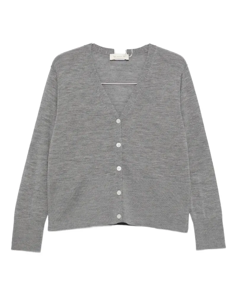 Max Mara Canditi V-neck button-up cardigan - Grau Grau