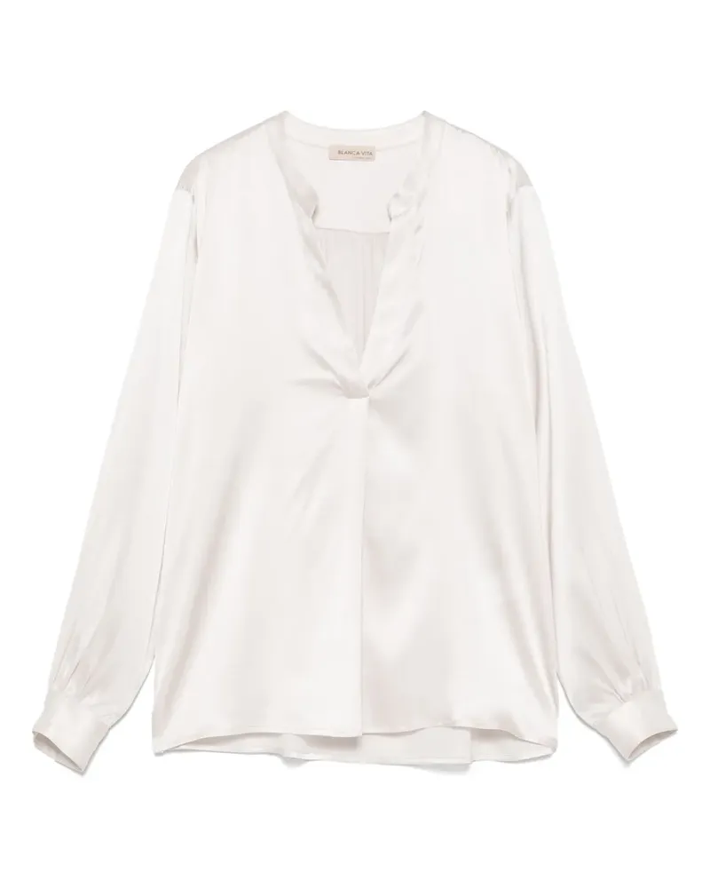 Blanca Bluse aus Satin - Nude Nude