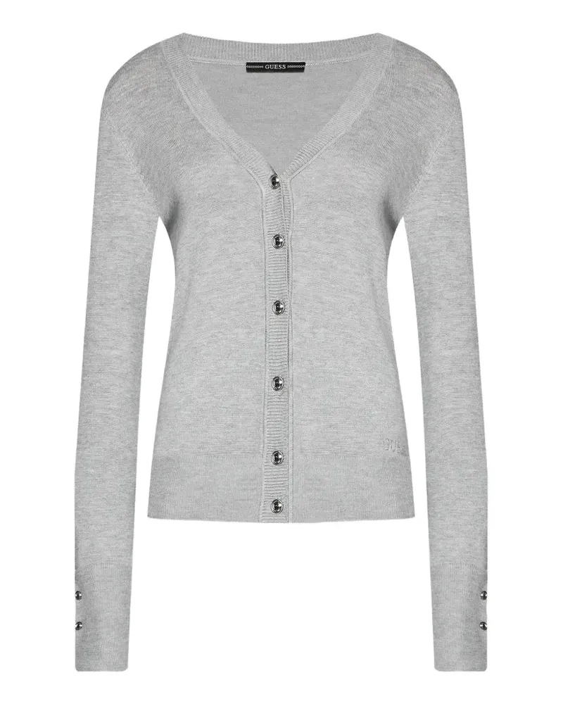 Guess knitted V-neck cardigan - Grau Grau