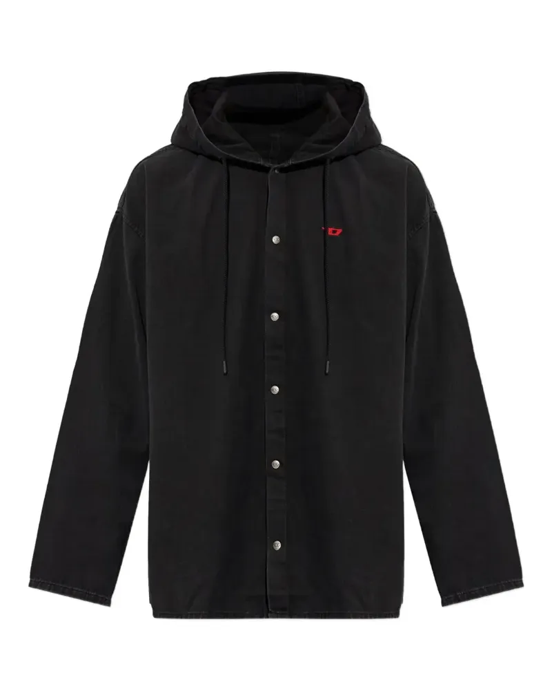 Diesel D-Dewny-Hood Jeanshemd - Schwarz Schwarz