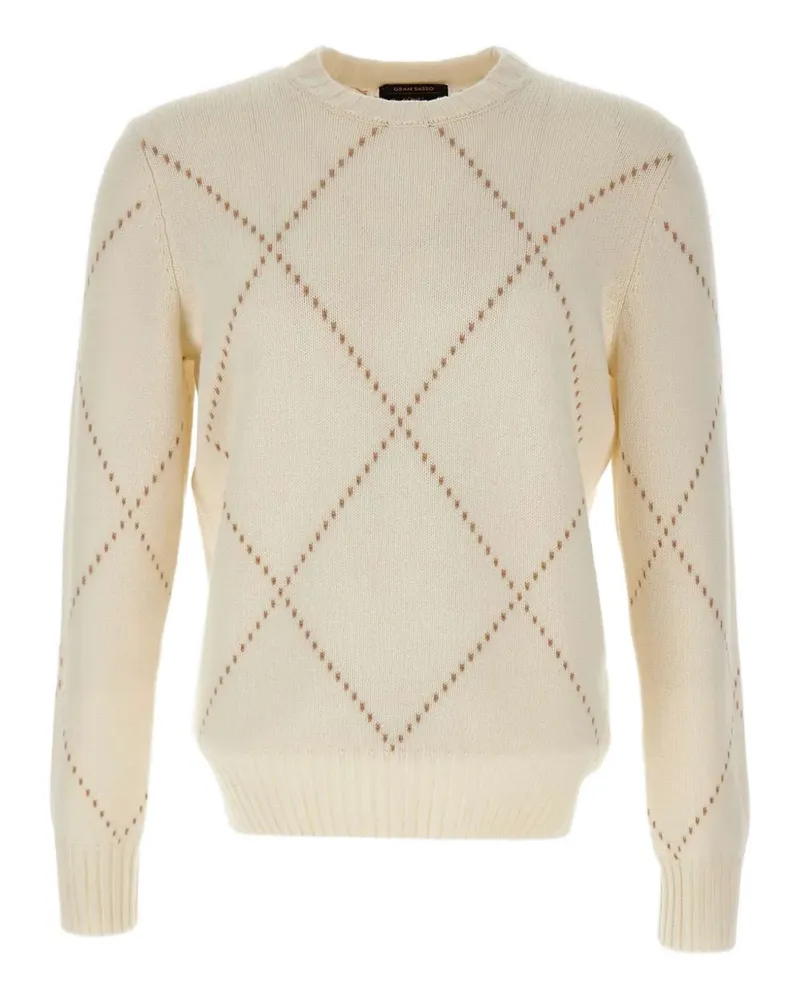 Gran Sasso Pullover mit Rautenmuster - Nude Nude