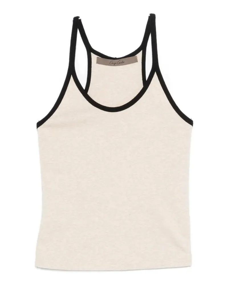 Enza Costa scoop-neck top - Nude Nude