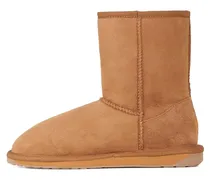 Knöchelhohe Wildlederstiefel - Nude