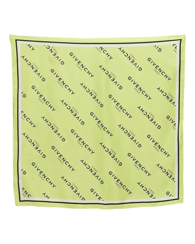 Givenchy logo-print silk scarf - Gelb Gelb