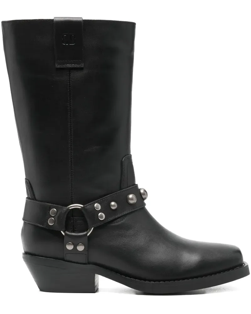 Bibi Lou 45mm Ananda studded harness boots - Schwarz Schwarz