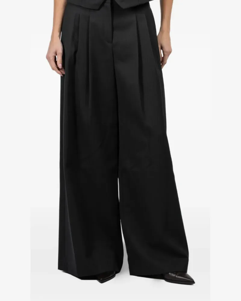 TWP Palazzo-Hose mit Seitentaschen - Schwarz Schwarz