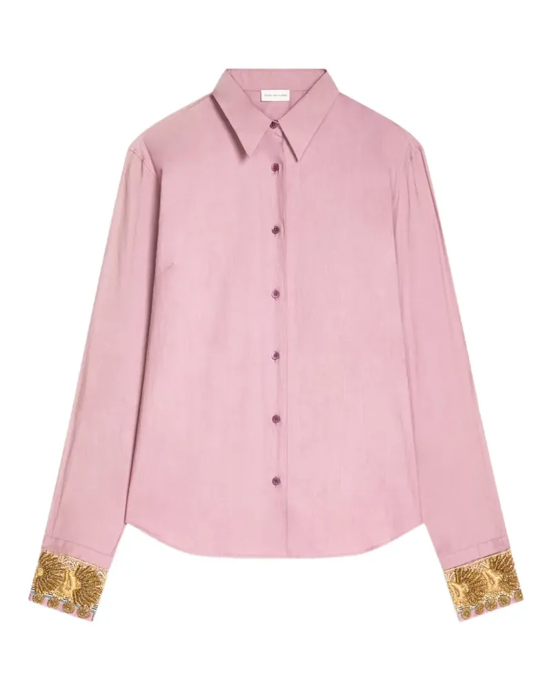 Dries van Noten Besticktes Hemd - Rosa Rosa