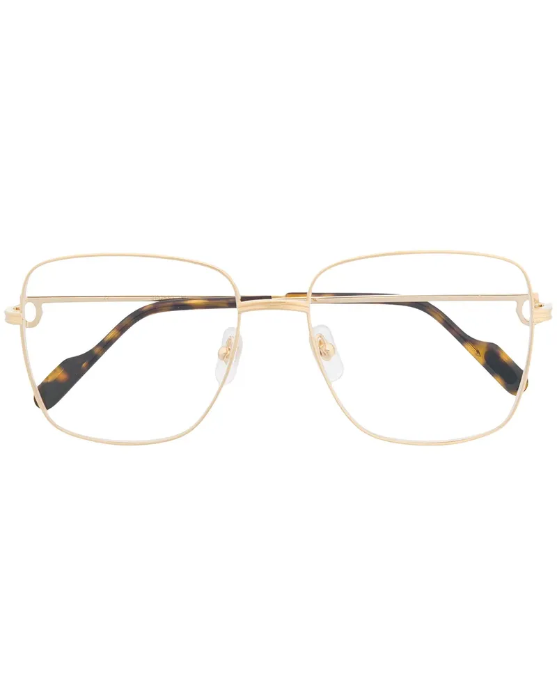 Cartier Brille mit eckigem Gestell - Gold Gold