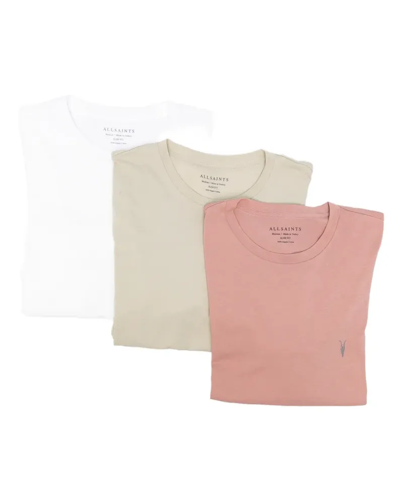 AllSaints embroidered-logo T-shirt (set of three) - Weiß Weiß
