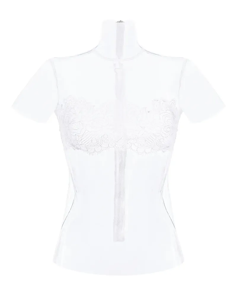 MANURÍ Bambi Bluse aus Spitze - Weiß Weiß