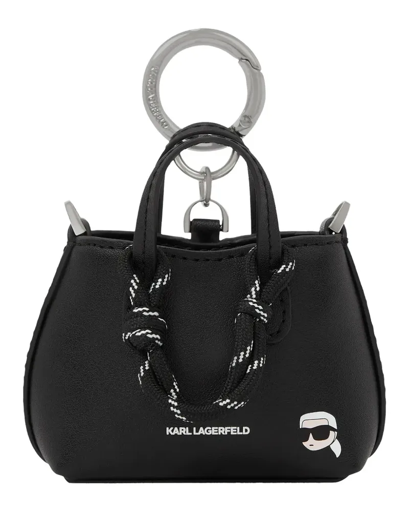 Karl Lagerfeld Mini Ikon Schlüsselanhänger - Schwarz Schwarz