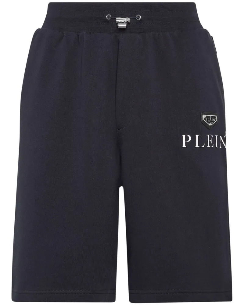 Philipp Plein Shorts mit Logo-Schild - Blau Blau