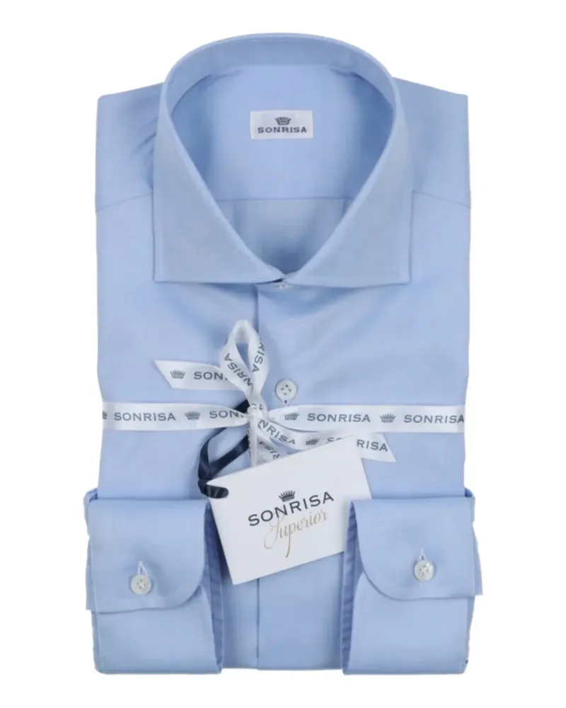 SONRISA twill-weave button-down shirt - Blau Blau