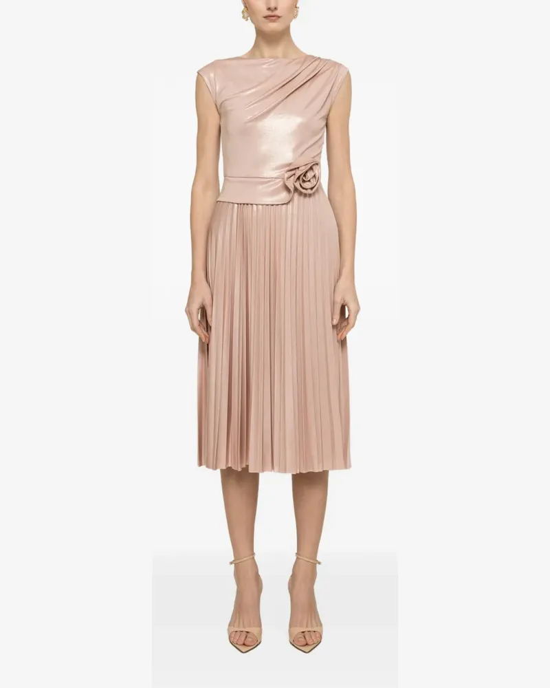 NISSA Midikleid im Metallic-Look - Rosa Rosa