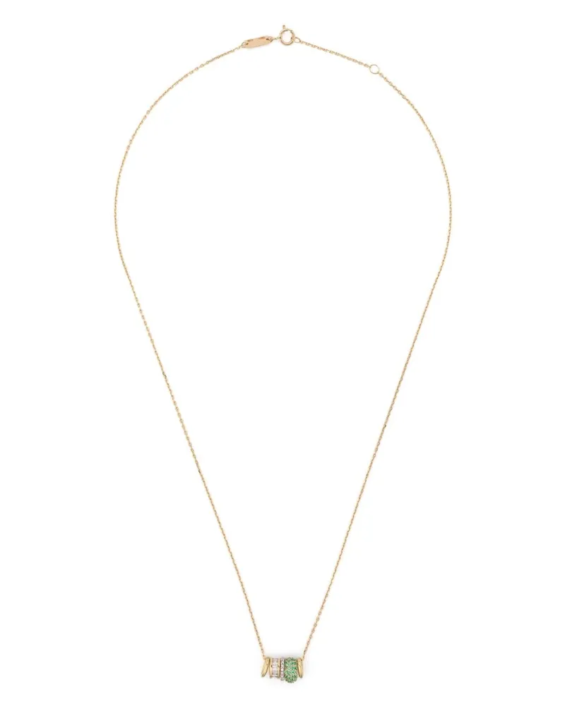 Adina Reyter 14kt Bead Party New Rager Gelbgoldhalskette mit Anhänger Gold