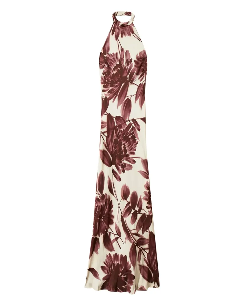 Twin-Set Maxikleid mit Print - Rot Rot