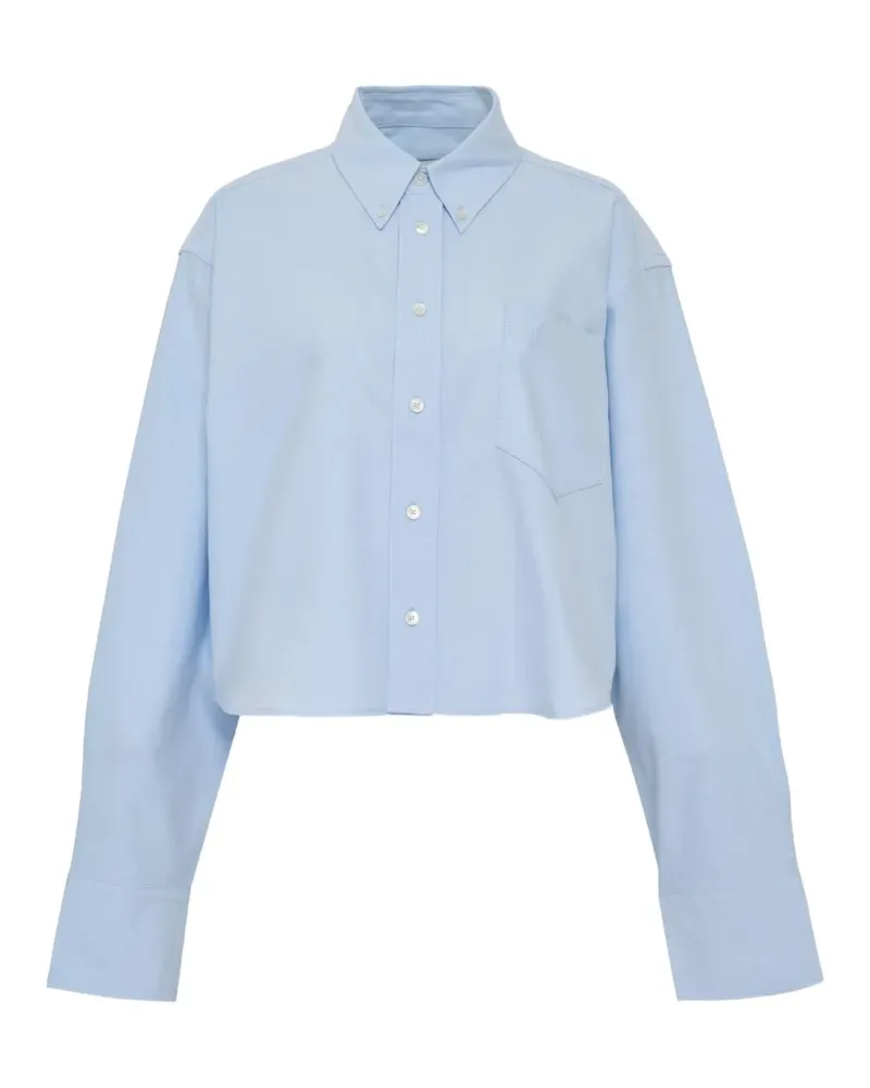 AMI Paris Cropped-Hemd im Oversized-Look - Blau Blau