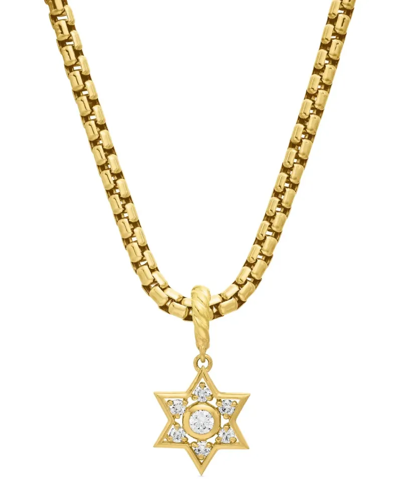 David Yurman 18kt Star of David Gelbgoldanhänger mit Diamanten 17,2mm Gold